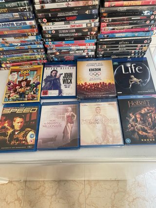 Lote DVDs y Blu-ray en inglés