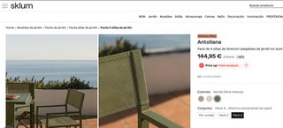 4 sillas plegable de exterior. SKLUM