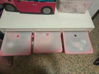 Cajonera Infantil Ikea Blanca y Rosa