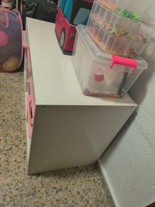 Cajonera Infantil Ikea Blanca y Rosa