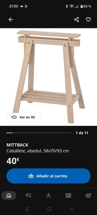 Caballete MITTBACK IKEA Abedul
