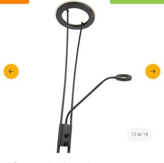 Lampara de pie con foco regulable