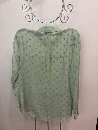 Blusa Menta Lunares Talla Única