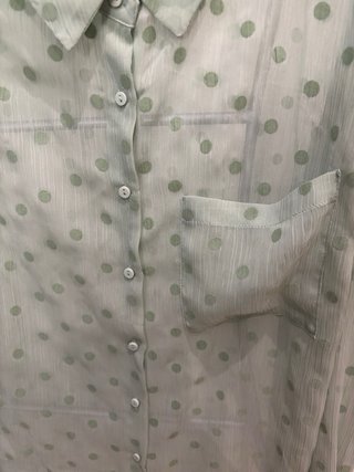 Blusa Menta Lunares Talla Única