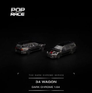 !!PREORDER!! Pop Race 34 Wagon Dark Chrome 1:64