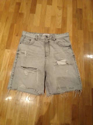 Bermudas vaqueras Pull&Bear gris Talla M