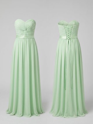 Vestido palabra de honor verde talla S