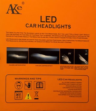 Faros LED Coche AK H7 6000k 8000LM (2uds)