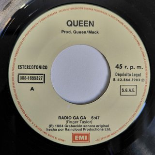 Vinilo Queen - Radio Ga Ga 7 1984