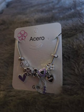 Pulsera de Acero con Abalorios