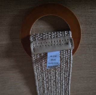 Cinturón de mujer con hebilla redonda