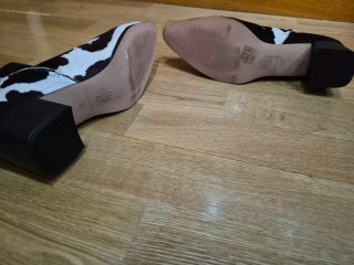 Botines Popa Piel Cow Print 38 Nuevos
