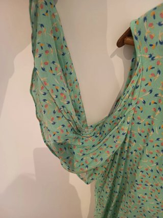 Vestido DANDARA verde estampado talla L