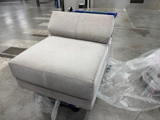 Chaiselongue individual tela gris AQUACLEAN