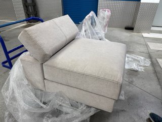 Chaiselongue individual tela gris AQUACLEAN