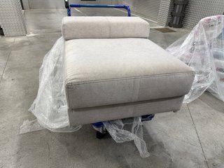 Chaiselongue individual tela gris AQUACLEAN