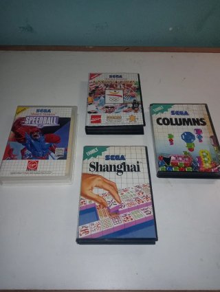 Juegos Sega Master System Speedball, Columns, Shan