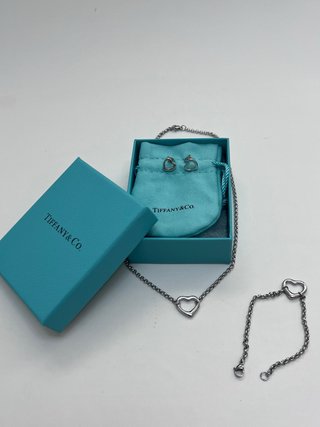 Conjunto  3 piezas Tiffany & Co. Corazón Plata
