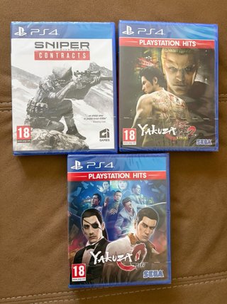 PS4 Juegos: Sniper Contracts, Yakuza 2, Yakuza 0
