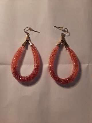 Pendientes Zara Aro Rosa Brillante