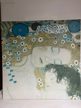Cuadro Madre e Hijo/a Estilo Óleo 90x90