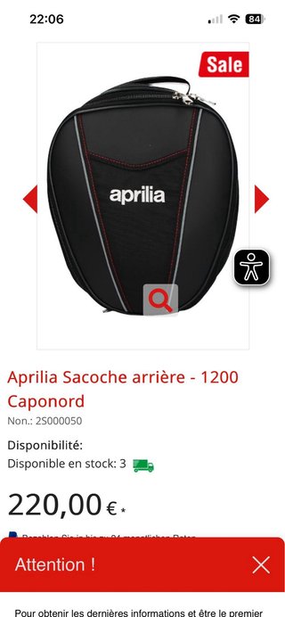 Alforja para Aprilia RS660