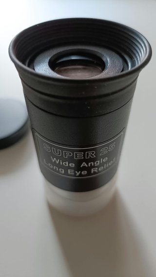 Oculares Super de 10mm y 25mm y lente de Barlow 2x