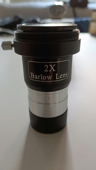 Oculares Super de 10mm y 25mm y lente de Barlow 2x