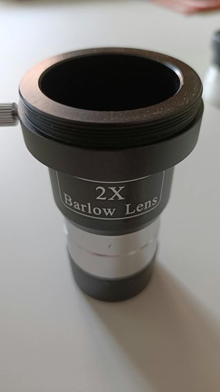Oculares Super de 10mm y 25mm y lente de Barlow 2x