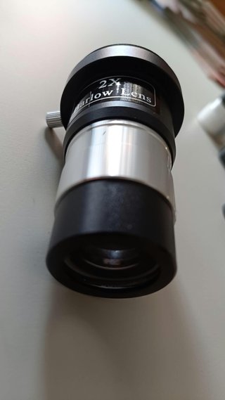 Oculares Super de 10mm y 25mm y lente de Barlow 2x