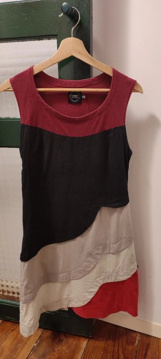 Vestido Asimétrico Patchwork Turbo Wear Talla M