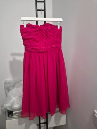 Vestido de fiesta palabra de honor rosa