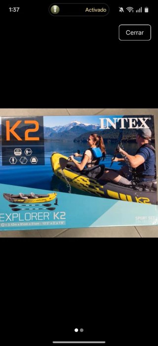 Kayak Hinchable Intex Explorer K2 2 Personas
