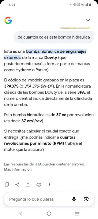 Bomba Hidráulica Amarilla
