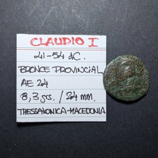 Moneda provincial Claudio I Macedonia 41-54 d.C.