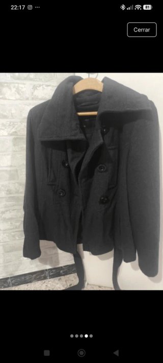 Chaqueta Zara Basic Negra Talla L