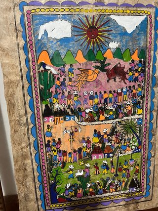 Papiro Mexicano Enmarcado Artesanal