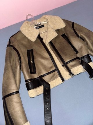 Cazadora chaqueta borrego Zara