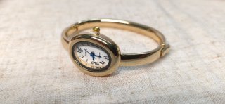 Reloj pulsera brazalete baño oro