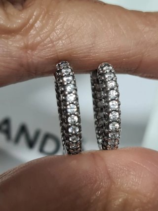 Pendientes Pandora Aro Plata Circonitas