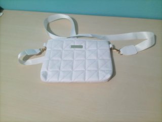 Bolso bandolera acolchado blanco