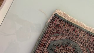 Mini alfombra oriental decorativa 40x30 cm
