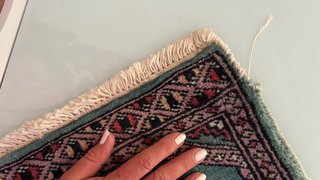 Mini alfombra oriental decorativa 40x30 cm