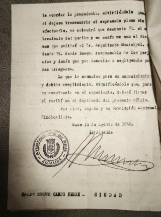 Expediente Ayuntamiento de Reus 1942 –
