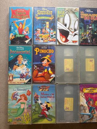 Lote Cintas VHS Disney Clásicos (Español)