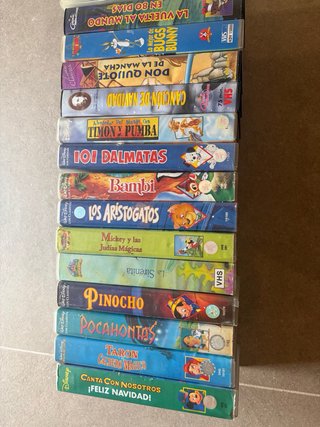 Lote Cintas VHS Disney Clásicos (Español)