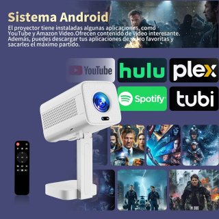 Mini Proyector MENIOO 1080P WiFi Bluetooth