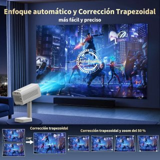 Mini Proyector MENIOO 1080P WiFi Bluetooth