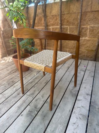 Silla Visby Teca Asiento Trenzado