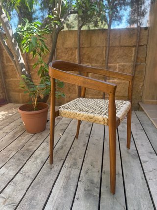 Silla Visby Teca Asiento Trenzado